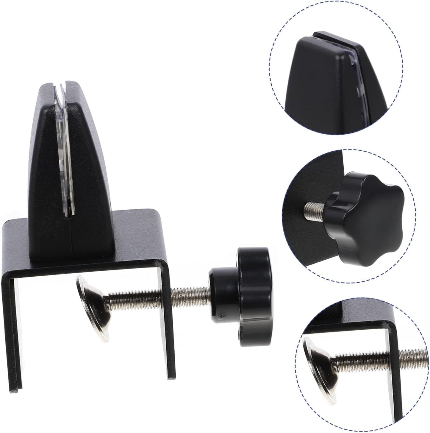 MAGICLULU Thickened Clamping Base Desk Partition Clamp Privacy Panel Clip Partition Bracket Clip Easy Install for Home/office