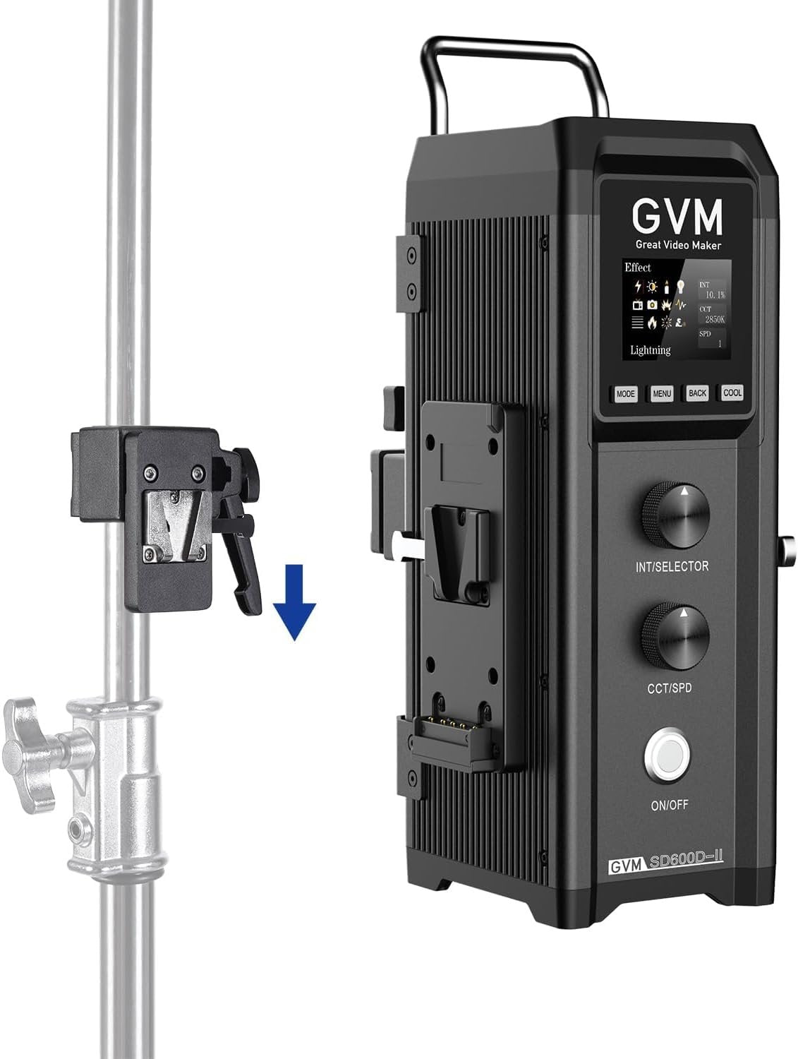 GVM Upgrade 600W Led Video Light, Bi-Color Led Studio Light Photography Lighting with APP/DMX Control, 2700K to 7500K 128000lux/1m Continuous Lighting for Studio, Video Shooting, Gaming, Broadcasting