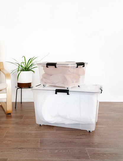 Seymours 10L Super Seal Storage Box â€“ Stackable Container with Sealed Lid for Secure, Dustproof, Waterproof Storage of Clothes, Tools, Toys, Documents, Seasonal Items, and More