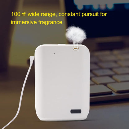 Essential Oil Diffuser, Wall Mounted Phone Control Bluetooth Scent Air Machine Anti Dry Design Quiet USB Cordless Portable Scent Diffuser with Timing Function for Bedroom