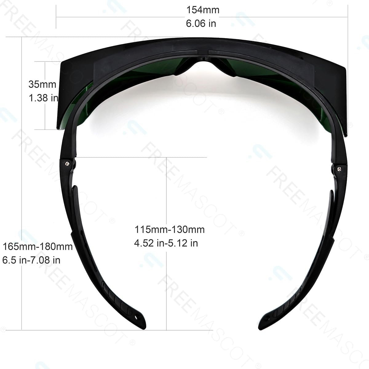 FreeMascot 200nm-2000nm Red Light Therapy Safety Glasses For Laser Cosmetology Operator Eye Protection and Laser Hair Removal Treatment, Tanning