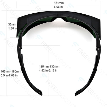 FreeMascot 200nm-2000nm Red Light Therapy Safety Glasses For Laser Cosmetology Operator Eye Protection and Laser Hair Removal Treatment, Tanning