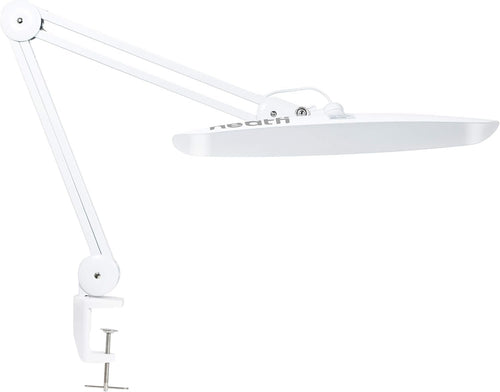 Neatfi XL 2,200 Lumens LED Task Lamp with Clamp, 24W Super Bright Desk Lamp, 50CM Wide Lamp, 4 Level Brightness, Dimmable, Eye-Caring LED Lamp, 117 Pcs SMD LED (Non-CCT with Clamp, White)