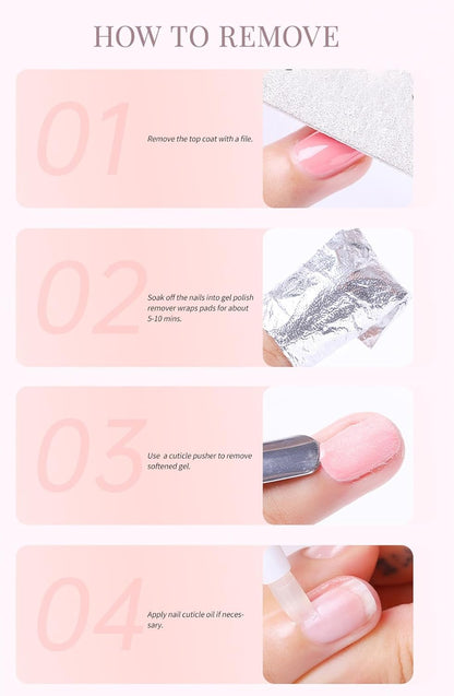 Ceprznvey Gel Polish, Nail Care, Long Wear Spring Shade 12ml Nude 1 Step Glossy Beauty UV Lamp Color Natural Look Smooth Coat Manicure Art for Salon Home
