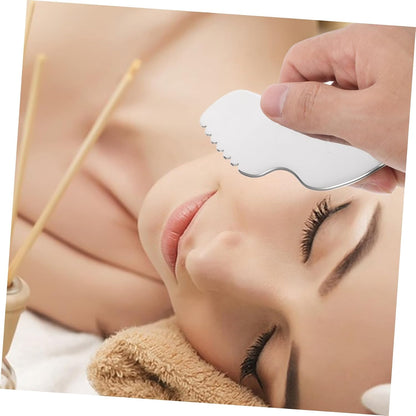 PACKOVE Tool Stainless Steel Facial Sculpting and Scraping Massage Tool for Neck and Eyes Portable Hand