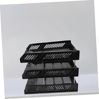 GETAJGHSD Desk Paper Tray Organizer Mesh File Sorter for Office Home Black Letter Holder for Efficient and Workspace Organization