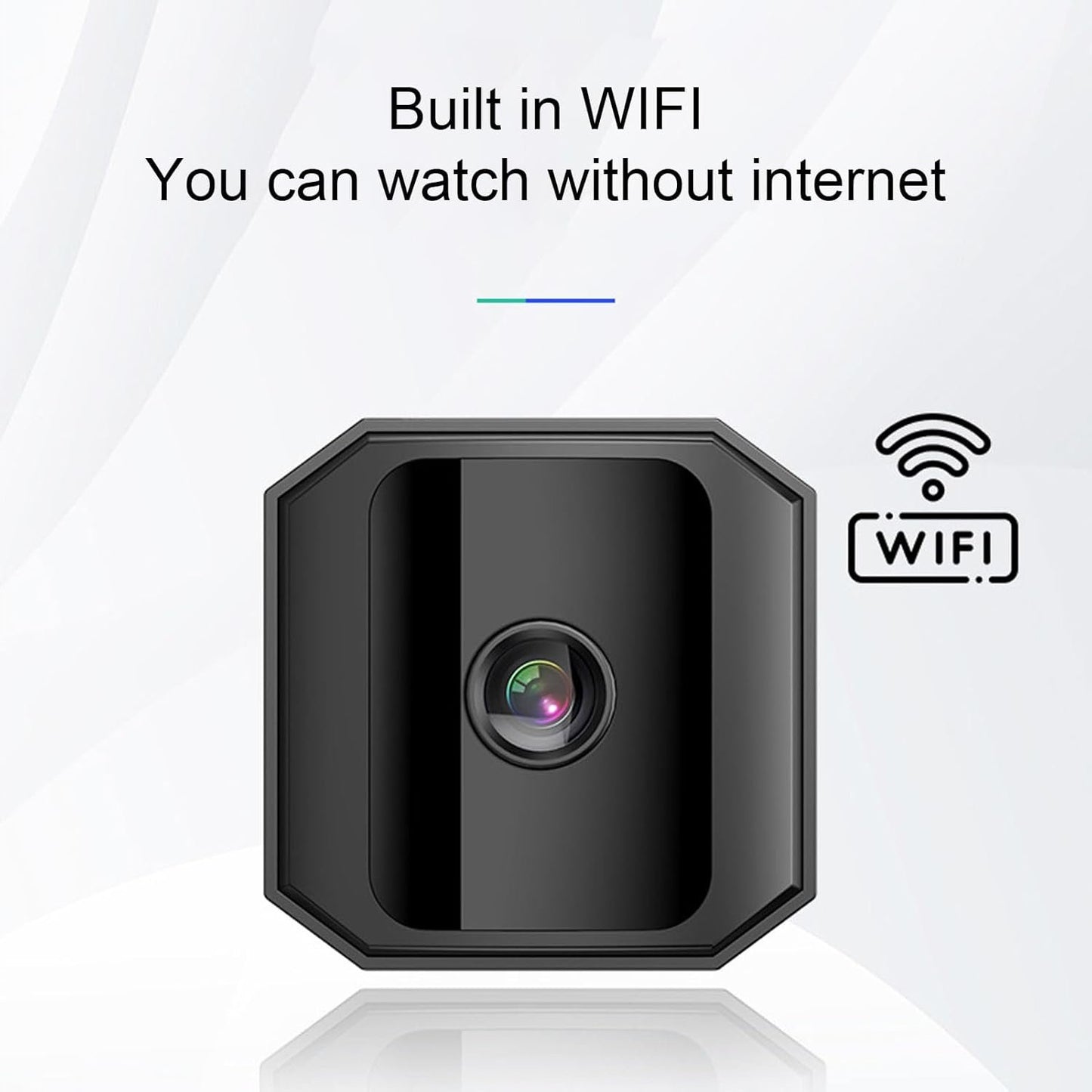 Mini Security Camera, 1080p HD WiFi Pet Camera with Phone APP, AI Motion Detection, Night Vision, Compact Tiny Wireless Camera for Indoor Outdoor Use