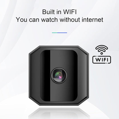 Mini Security Camera, 1080p HD WiFi Pet Camera with Phone APP, AI Motion Detection, Night Vision, Compact Tiny Wireless Camera for Indoor Outdoor Use