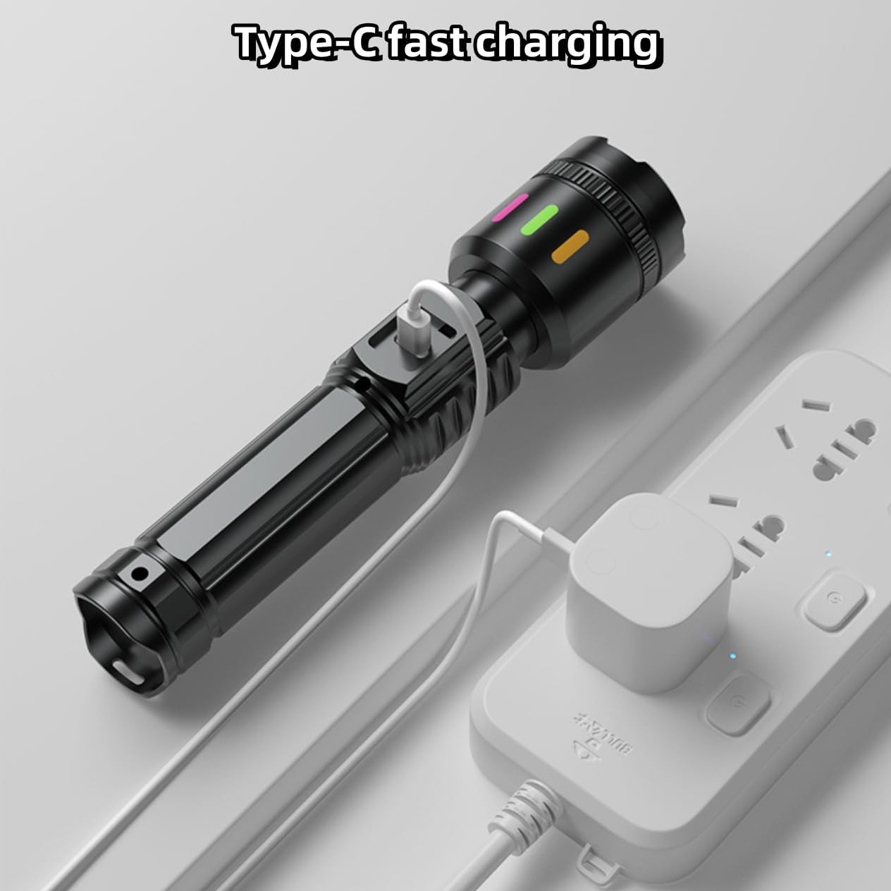 Rechargeable flashlights 10000 lumens, Handheld Tactical Torch, Led Flashlight for Home, Tactical Flashlight for Emergencies,4 Modes, IPX5 Waterproof, Super Bright Torch for Camping,Outdoor