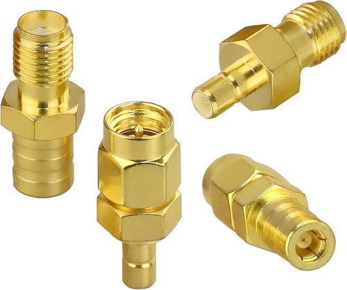 SMB to SMA Antenna Adapter Kit, SMA to SMB Connectors, RF Adapters SMA to SMB Connector for Car Radio Dab Antenna, FPV Drone / Extension Cable, Antenna Pigtail Cable