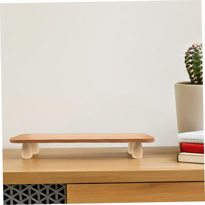 ETHZZLE Desktop Monitor Stand Riser Wooden Floor Riser for Enhanced Workspace Organization Stylish Office Desk Storage Shelf Optimizes Viewing Angle and Reduces Eye Strain
