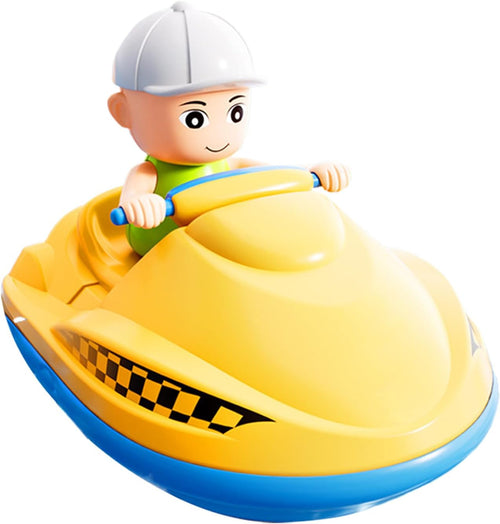 Bath Toys, Wind Up Water Toys, Animal Swimmers with Swimming Motion, Bright Color Design, Interactive Sensory Play for Toddler, Pool, Bathtub, Beach, Shower Fun, Yellow/Blue