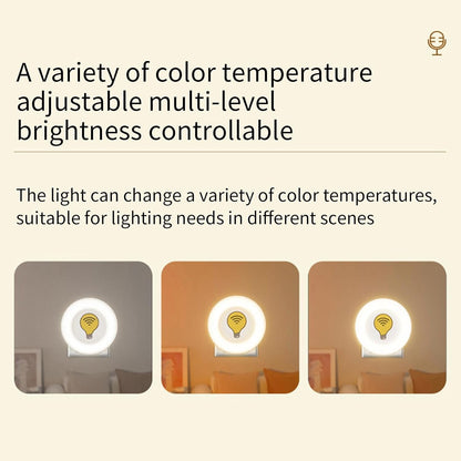 Smart Night Light | USB Plug-in Creative Night Light Intelligent - Decorative Ambience Lighting, Bedroom Decor for Desk and Living Room Kids