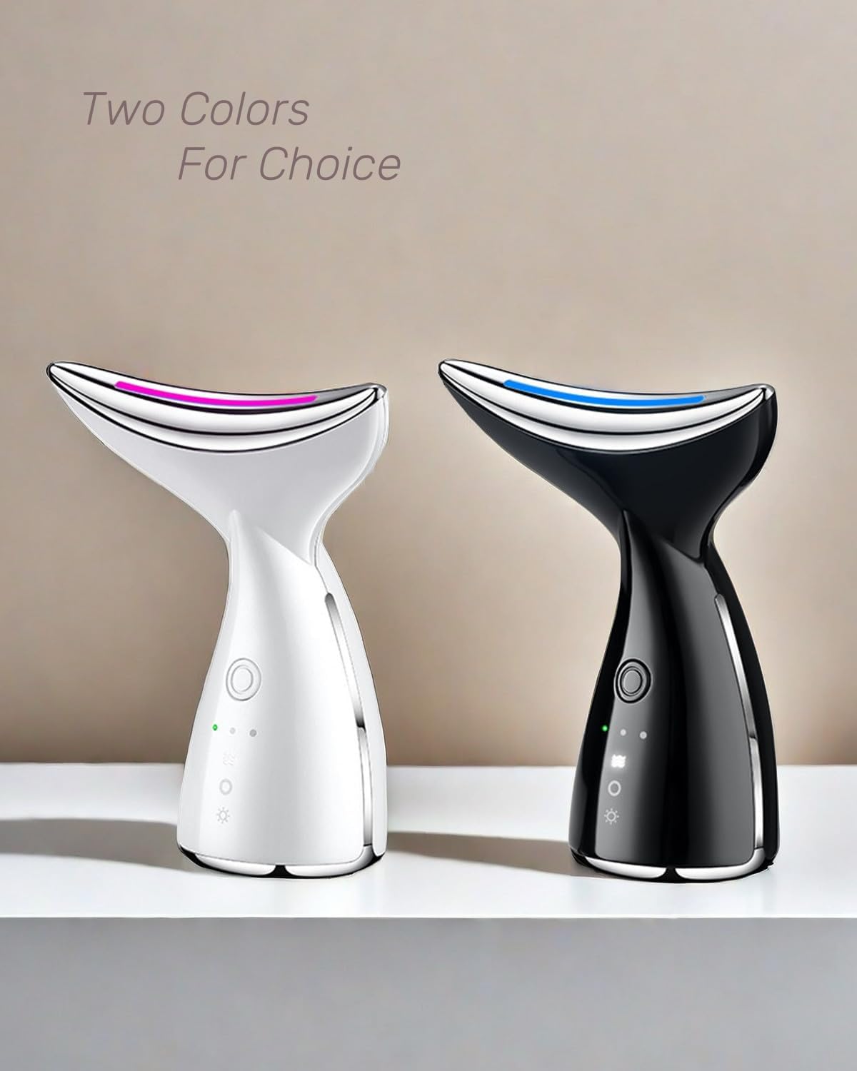 VOFEL Face and Neck Massger for Skin Care Electric Face Neck Lifting Massager with 45℃ Heat & 3 Massage Modes for Wrinkles Facial Neck Massager (WHITE)