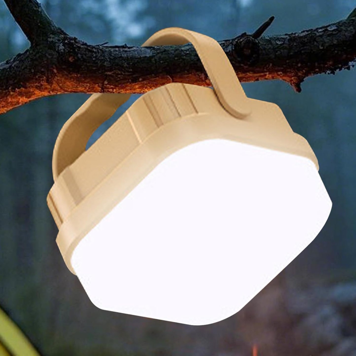 Ricaricabile Camping Light, Impermeabile Tent Lamp with 3 Lighting Modes, 180 Rotating Base for Hiking, Car Repair, Emergencies Outdoor Adventures, Travel Gear, 2,56 x 2,56 Inches