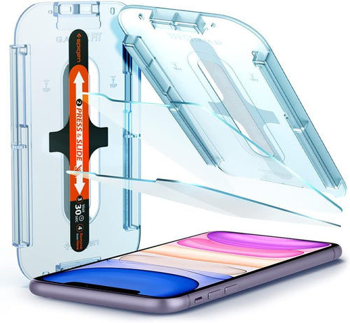Spigen Tempered Glass Screen Protector [GlasTR EZ FIT] designed for iPhone 11 / iPhone XR [6.1 inch] [Case Friendly] - 2 Pack