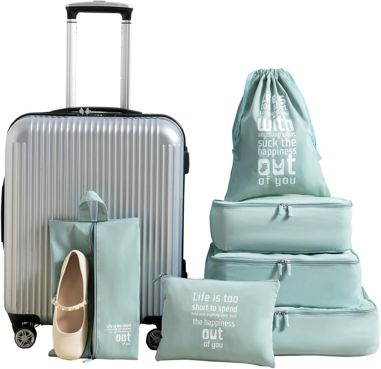 MURISE 8 Pieces Packing Cubes, Suitcase Organizer, Suitcase Organizer, Travel and Travel Suitcase Organizer, Travel Useful Accessories