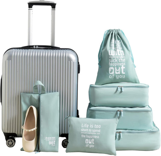 MURISE 8 Pieces Packing Cubes, Suitcase Organizer, Suitcase Organizer, Travel and Travel Suitcase Organizer, Travel Useful Accessories