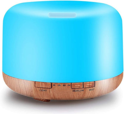 500Ml Remote Control Aroma Ultrasonic Air Humidifier with Color Led Lights Aromatherapy Essential Oil Diffuser B1