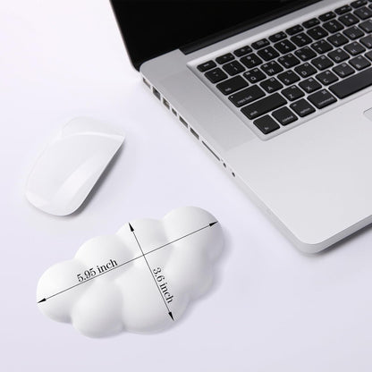Cloud Wrist Rest for Mouse, Superfine Memory Foam Soft Gel Wrist Support Pad, Ergonomic Wrist Pain Relief Mouse Pad Wrist Support with Anti-Skid Base for Office, Computer, Laptop（White）