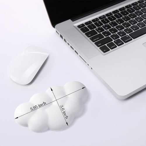 Cloud Wrist Rest for Mouse, Superfine Memory Foam Soft Gel Wrist Support Pad, Ergonomic Wrist Pain Relief Mouse Pad Wrist Support with Anti-Skid Base for Office, Computer, Laptop（White）