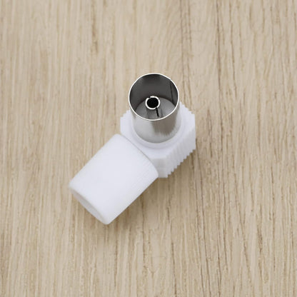 ECSiNG 16Pcs 90° Angle TV Coaxial Antenna TV Plug Antenna Connector RF Coaxial Coupling Coaxial Connector Adapter Electronic Accessories