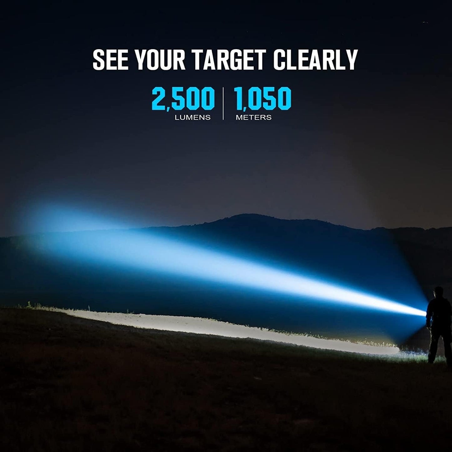 OLIGHT Javelot Pro 2 Kit Max 2500 Lumens&Max 1050 M Rechargeable Torch Ultra-Bright Flashlight for Hunting, Outdoors, Search and Rescue