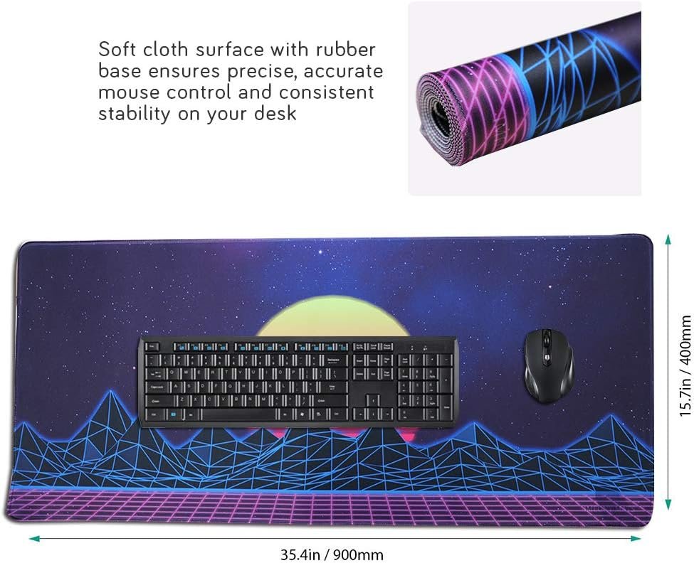 Imegny Mouse Pad/Cute Wrist Rest Mouse Mat/Ergonomic Mousepad Desk Protector for Gamers and Typists Zisesun011 Type1 35.4 * 15.7Inch