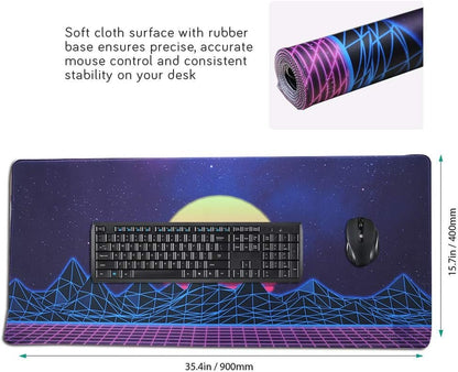 Imegny Mouse Pad/Cute Wrist Rest Mouse Mat/Ergonomic Mousepad Desk Protector for Gamers and Typists Zisesun011 Type1 35.4 * 15.7Inch