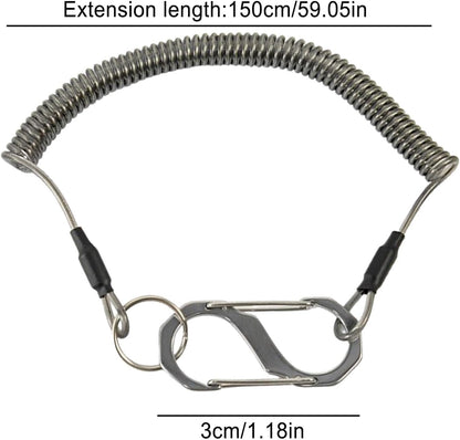 Fishing Tool Lanyard, Kayak Retractable Tool Rope, Anti Lost Lanyard, Retractable Tether Fishing Pole, Hiking Boating Camping Tools, Fishing Rope For Fishing Hunting