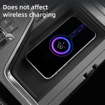 1PCS Black Center Console Wireless Charging Protective Mat,Accessories Silicone Protection Pad Center Console Liner Interior,Non-Slip Silicone Protection Pad