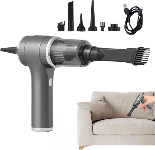 Jubepk Car Vacuum Cleaner, Wireless Air Duster, Lightweight Powerful Suction, Rechargeable Cordless Design, Washable Filter, Ideal for Car Detailing and Home Interior Cleaning, 7.28 x 2.95 Inches