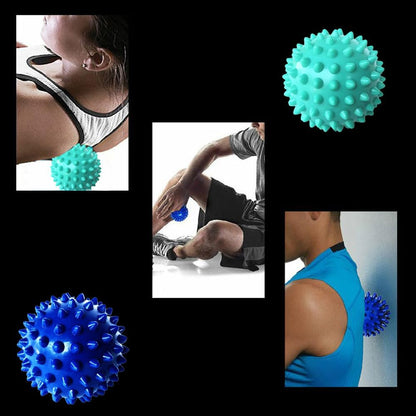 Spiky Massage Ball for Feet – Plantar Fasciitis Relief, Full Body Trigger Point Therapy, Muscle Recovery, and Pain Relief – Pack of 2 (Blue & Mint Green)