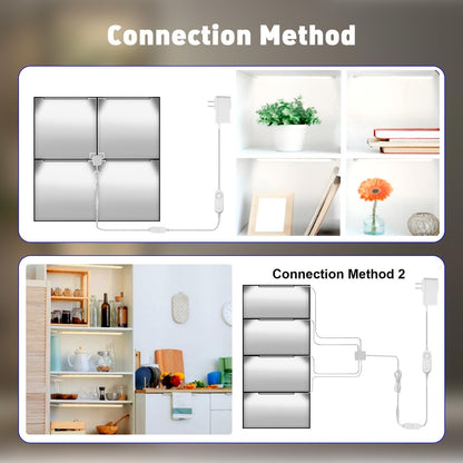 Cefrank Smart Under Cabinet Lighting | Alexa & Google Assistant Compatible | Dimmable 2700-6000K Color Temp Adjustable | Energy-Efficient V-Shape 4pcs 30cm LED Light Bars