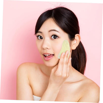 HIAKDOFT 1Pc Jade Scraping Board for Facial Massage Plate for Relief Skin Practical Self Care Tool for Daily