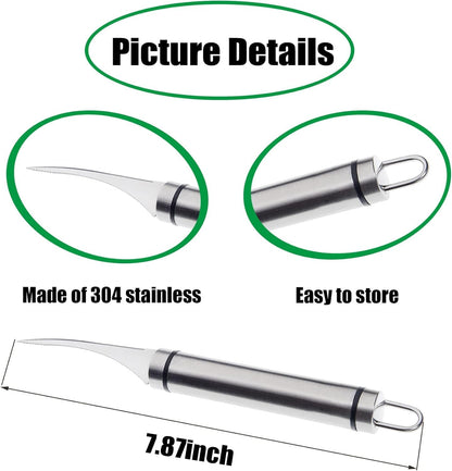 2 Pcs Shrimp Deveiner Tool and Peeler, Stainless Steel Prawn Peeler, Portable Shrimp Peeler Set, Kitchen Gadgets(Color:Silver)