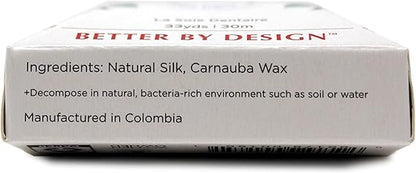 RADIUS Dental Floss, Natural Floss, Unscented Silk, 33 Yards, Compostable & Non-Toxic Oral Care Designed to Help Fight Plaque, Pack of 6