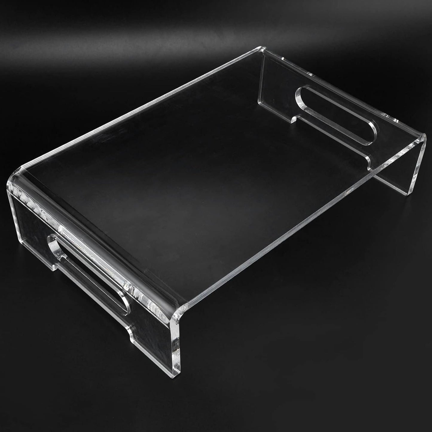 Computer Monitor Stand Riser for Desk, Acrylic Monitor Stand, Transparent and Eye Desk Riser for Home, School, and Office, for Ergonomic Workspace Organization