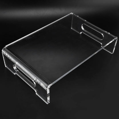 Computer Monitor Stand Riser for Desk, Acrylic Monitor Stand, Transparent and Eye Desk Riser for Home, School, and Office, for Ergonomic Workspace Organization
