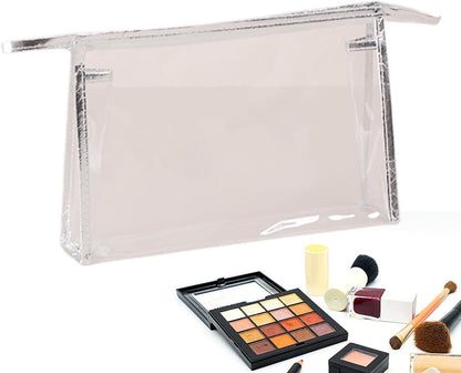 Clear Travel Makeup Bag | Storage Bag Zipper Cosmetic Bags | Clear Toiletry Pouch | Travel Bag Waterproof Cosmetic Case | Portable Make up Organizer Travel Accessories for Makeup