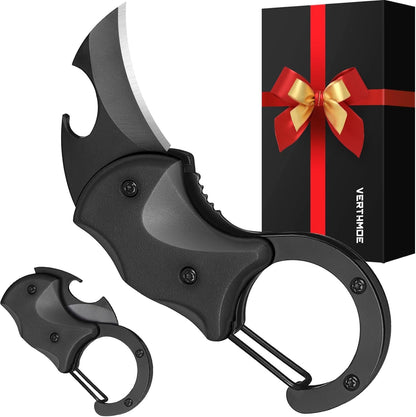 Small Multitool with Safety Lock, Bottle Opener Gear, Everyday Carry Pendants for Outdoor, Men EDC Box Cutter Outdoor Camping Hiking Tools