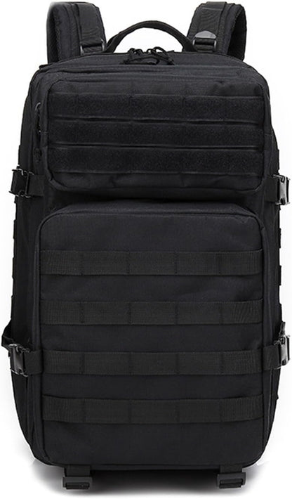 Lizbin Military Tactical Backpack, Military Backpack 45L Tactical Rucksack, Travel Backpack, Large Capacity Survival Backpack Assault Pack for Outdoor Sports Hiking Camping Mountaineering (Black)