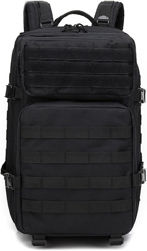 Lizbin Military Tactical Backpack, Military Backpack 45L Tactical Rucksack, Travel Backpack, Large Capacity Survival Backpack Assault Pack for Outdoor Sports Hiking Camping Mountaineering (Black)