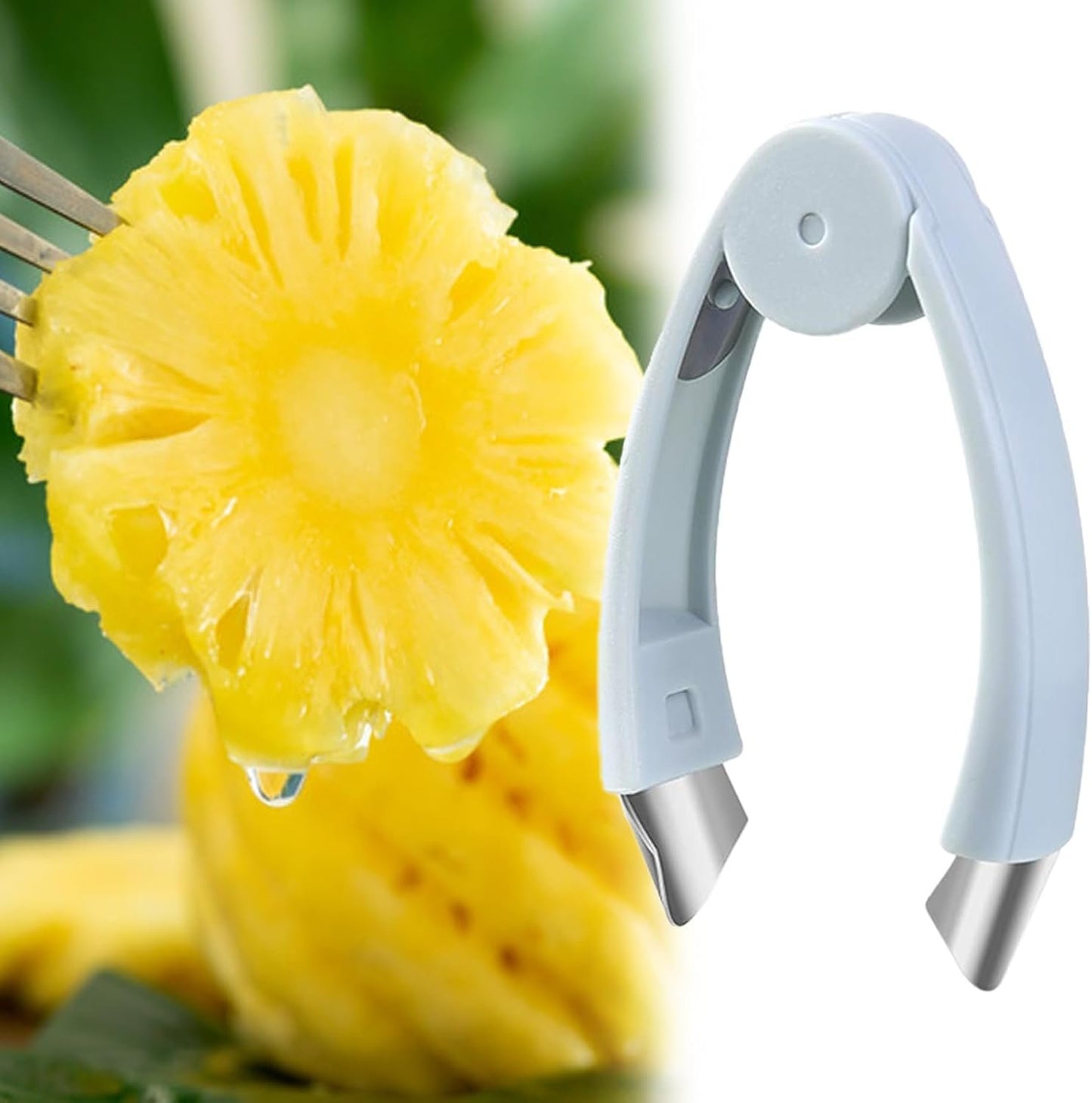 Strawberry Huller Stem Remover | Stainless Steel Pineapple Eye Removal Tool | Ergonomic Handle Tweezers, Kitchen Food Prep Cooking Utensils for Tomatoes, Cherry, Potatoes, Pepper