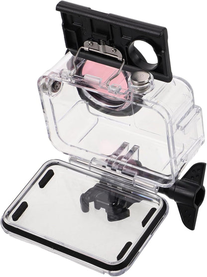 KALLORY Camera Protective Shell with Dual Cold Shoe Mounts Underwater Housing Case for Digital