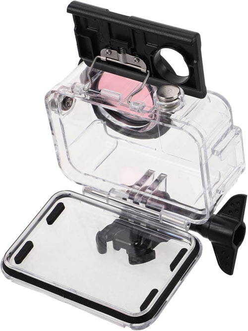 KALLORY Camera Protective Shell with Dual Cold Shoe Mounts Underwater Housing Case for Digital