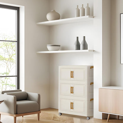 3 Tier Stackable Storage Bins with Lids, Storage Box-Closet Organizers with Wheels Heavy-Duty Collapsible Containers with Doors for Home Organization, Bedroom, Office, Dorm