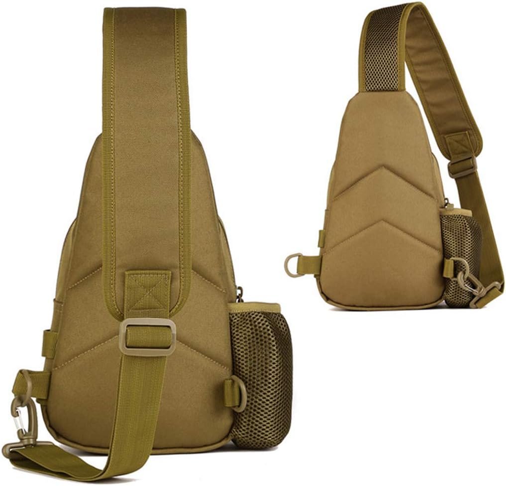 Sling Bag Backpack Crossbody Shoulder Chest Pack for Men Women Travel Outdoor Business Laptop Cycling Hunting Hiking Camping Rucksack Daypack Day Pack Pouch Khaki