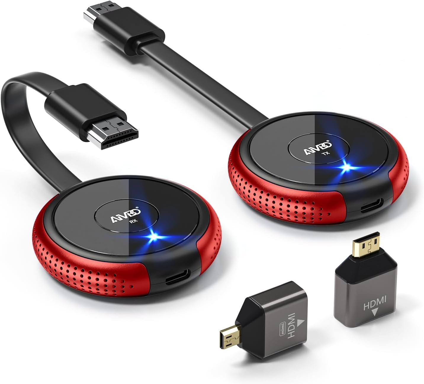 AIMIBO Wireless HDMI Transmitter and Receiver 4K, HDMI Wireless Extender 165FT/50M, Live Streaming 5G Video/Audio for Laptop, Camera, Blu-ray, Netfix,Cable Box, Football Game to HDTV Monitor Projector