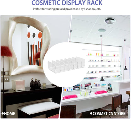 NOLITOY Acrylic Eyeshadow Palette Makeup Organizer, 7-Section Makeup Palette Organizer, Vanity Organizer Storage for Cosmetic Accessories, Eye Shadow, Sunglasses, CD Holder